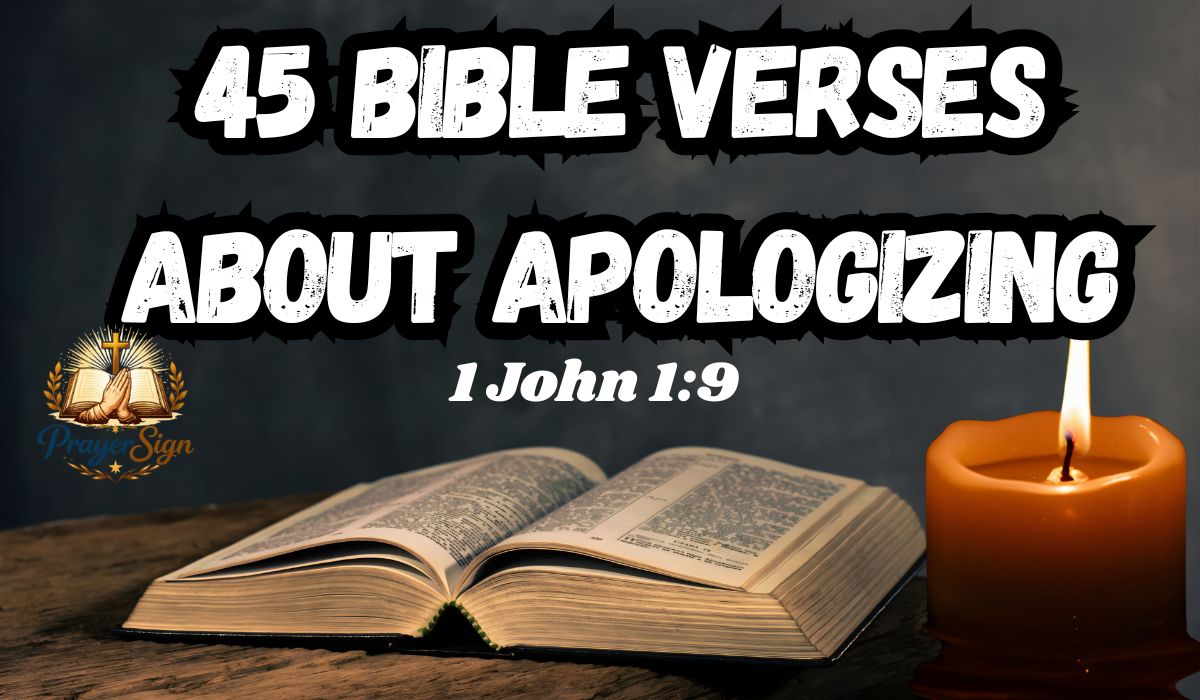 45 Bible Verses About Apologizing