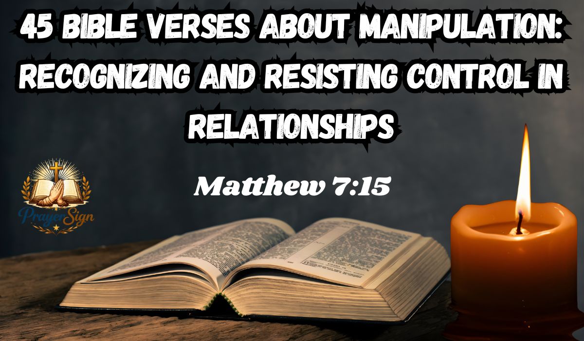 45 Bible Verses About Manipulation: Recognizing and Resisting Control in Relationships