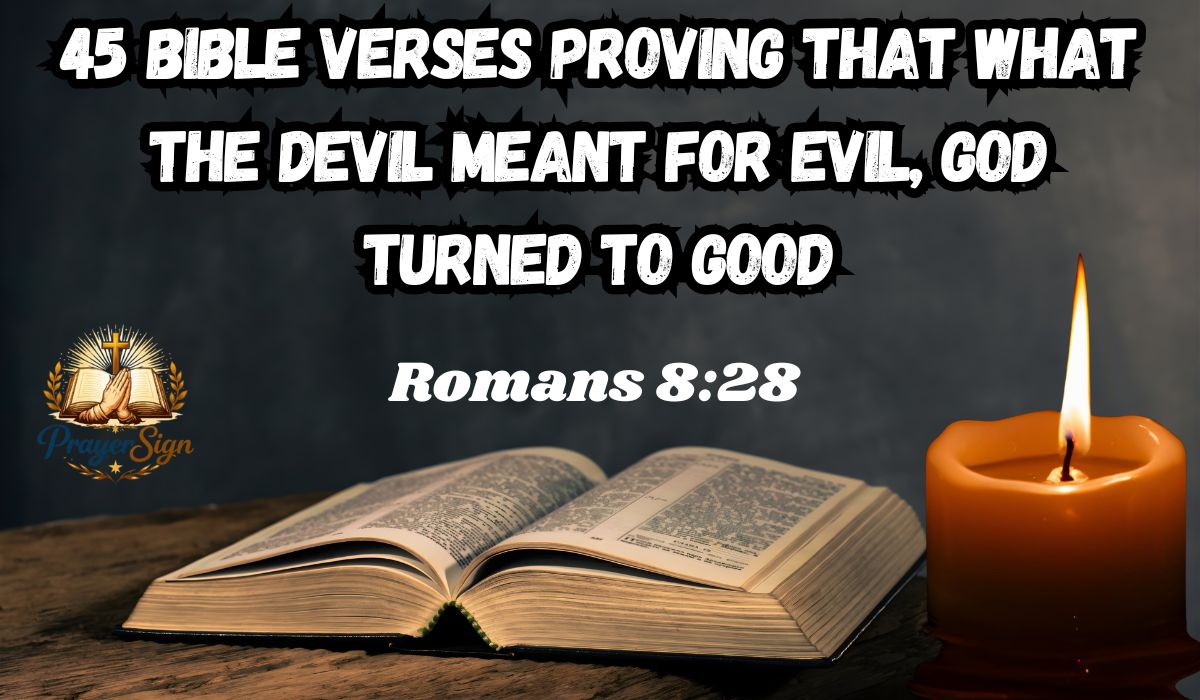 45 Bible Verses Proving That What the Devil Meant for Evil, God Turned to Good