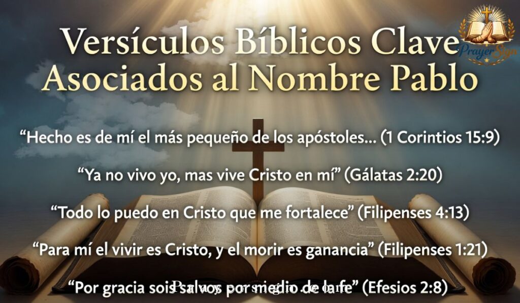 Versículos Bíblicos Clave Asociados al Nombre Pablo